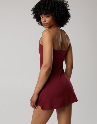 OFFLINE By Aerie Real Me Halter Vestido Corto