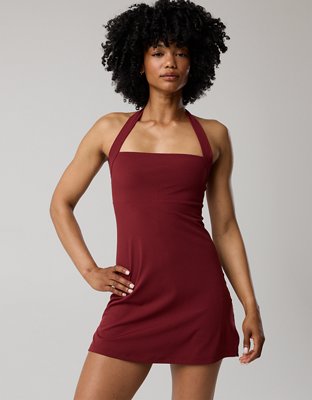 OFFLINE By Aerie Real Me Halter Vestido Corto