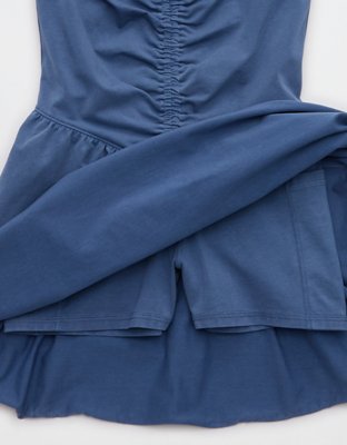 OFFLINE By Aerie OG Cotton Strapless Ruched Mini Dress