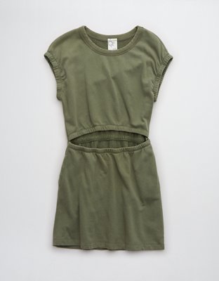 OFFLINE By Aerie Weekend Fleece Cut Out Dress