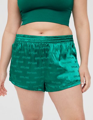 Женские брюки Aerie OFFLINE By Aerie Satin Logo Track Short — фото 2