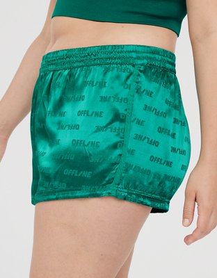 Женские брюки Aerie OFFLINE By Aerie Satin Logo Track Short — фото 5