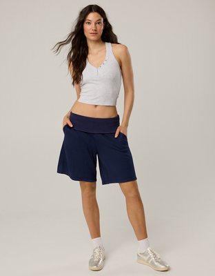 OFFLINE By Aerie Stretch Flex Terry Foldover Long Short