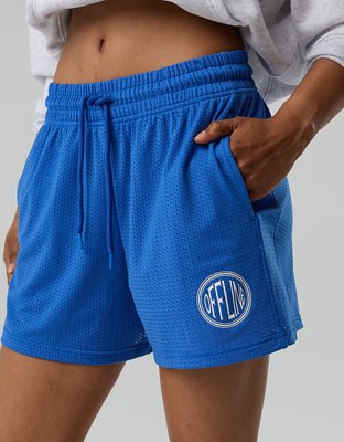 Женские шорты Offline By Aerie Mesh Basketball, цвет: Кобальтовый — фото 8