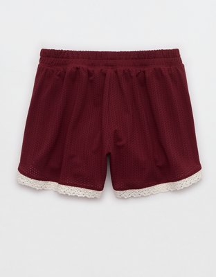 S jersey shorts lace BLACK② OFFLINE By Aerie Mesh Lace Short | OFFLINE