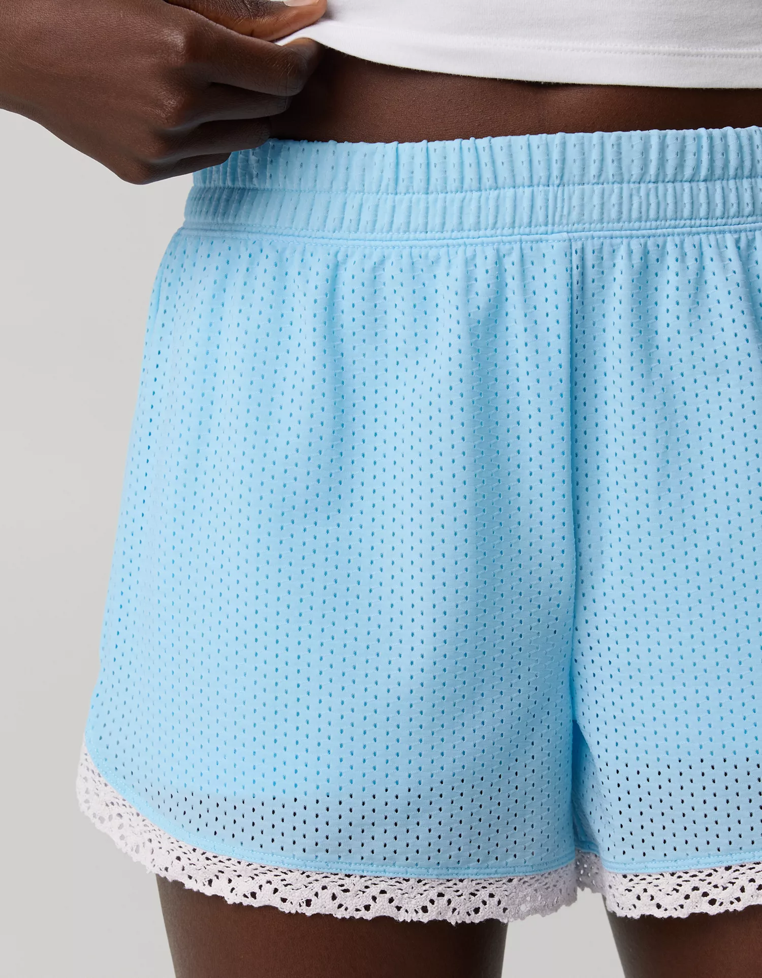 OFFLINE By Aerie Mesh Lace Short