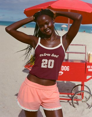 OFFLINE By Aerie Mesh Lace Short