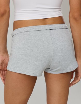 Женские шорты Offline By Aerie OTT Fleece Shortie, цвет: Средний меланжевый серый — фото 7