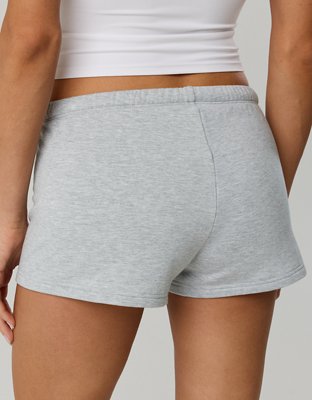 Женские шорты Offline By Aerie OTT Fleece Shortie, цвет: Средний меланжевый серый — фото 2