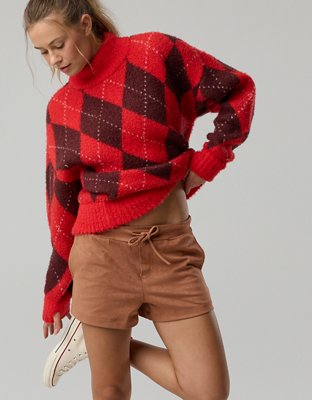 Женские шорты Offline By Aerie Faux Suede, цвет: Horizon — фото 1