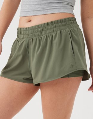  Aurefin High Waisted Athletic Shorts for Women, Womens Plus  Size Running Shorts with Liner and Zip Pocket Gym Sports Workout Shorts- 4  inch Army Green/XXS : Clothing, Shoes & Jewelry