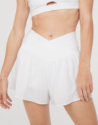 Offline by Aerie Real Me Crossover Flowy Short Women s White L