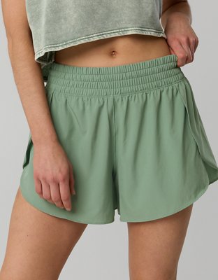 OFFLINE By Aerie High Waisted 3" Butterfly Hem Hot Stuff Short