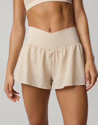 OFFLINE By Aerie Real Me Seersucker Crossover Flowy Short