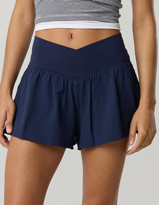 OFFLINE By Aerie Real Me Seersucker Crossover Flowy Short
