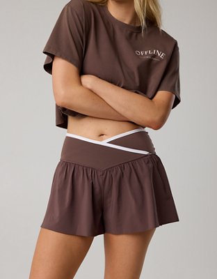OFFLINE By Aerie Real Me Tipping Crossover Flowy Short