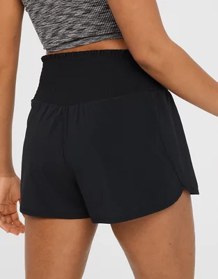 OFFLINE By Aerie Real Me Smocked Running Short