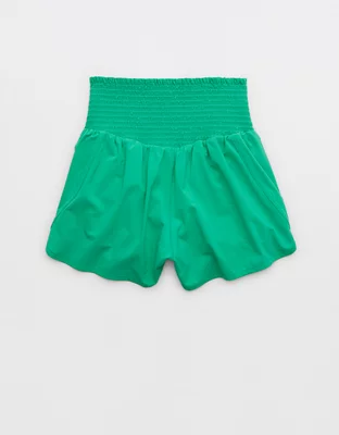 OFFLINE By Aerie Real Me Smocked Running Short