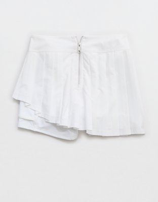 Женская юбка-шорты Aerie Pickletini Assymetrical Skort, цвет: Белый — фото 4