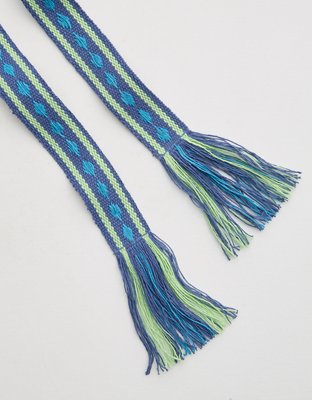 Aerie Woven Fringe Belt