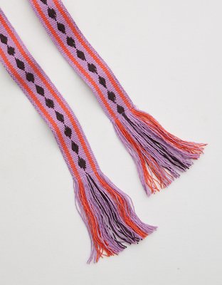 Aerie Woven Fringe Belt
