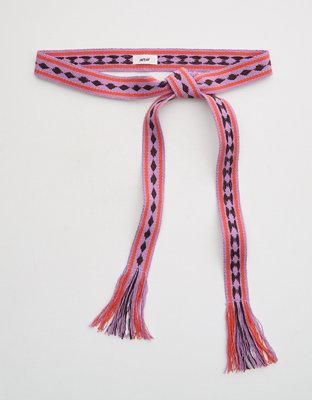 Aerie Woven Fringe Belt
