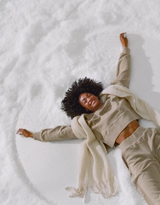 Aerie Fuzzy Knit Scarf