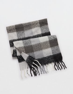 Aerie Fringe Plaid Blanket Scarf