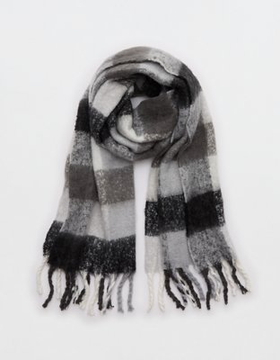 Aerie Fringe Plaid Blanket Scarf