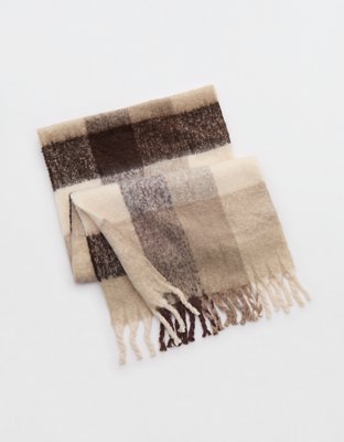 Aerie Fringe Plaid Blanket