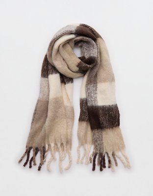 Aerie Fringe Plaid Blanket
