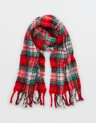 Aerie Fringe Plaid Blanket