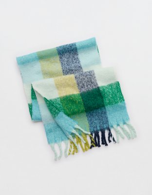 Aerie Fringe Plaid Blanket