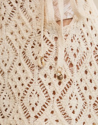 Aerie Crochet Pull-On Mini Skirt