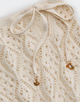 Aerie Crochet Pull-On Mini Skirt