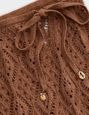 Aerie Crochet Pull-On Mini Skirt