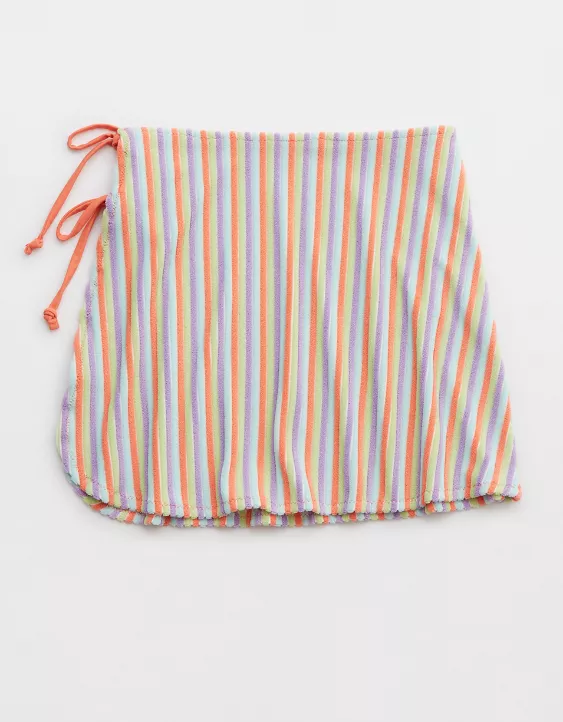 Aerie Terry Striped Sarong Skirt