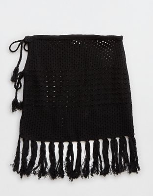 Aerie Crochet Fringe Sarong