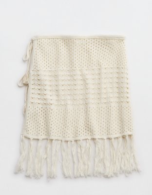 Aerie Crochet Fringe Sarong