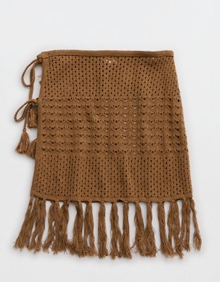 Aerie Crochet Fringe Sarong