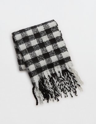 Aerie Woven Boucle Fringe Scarf