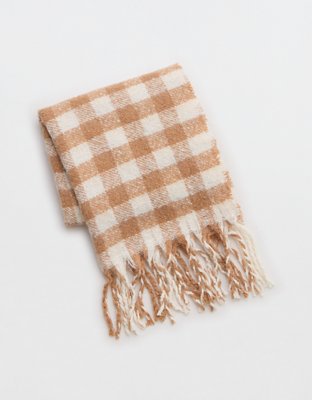 Aerie Woven Boucle Fringe Scarf