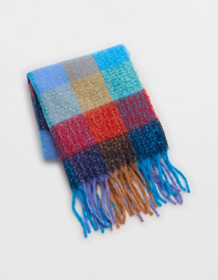 Aerie Woven Boucle Fringe Scarf