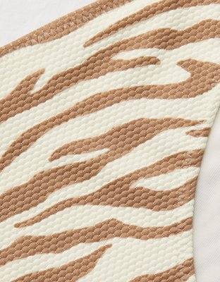 Aerie Animal Print Pique Knot Bikini Bottom