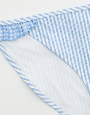 Aerie Bottom de bikini de cloqué con volantes