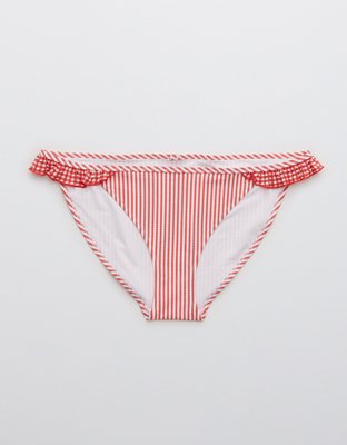 Aerie Seersucker Ruffle Bikini Bottom