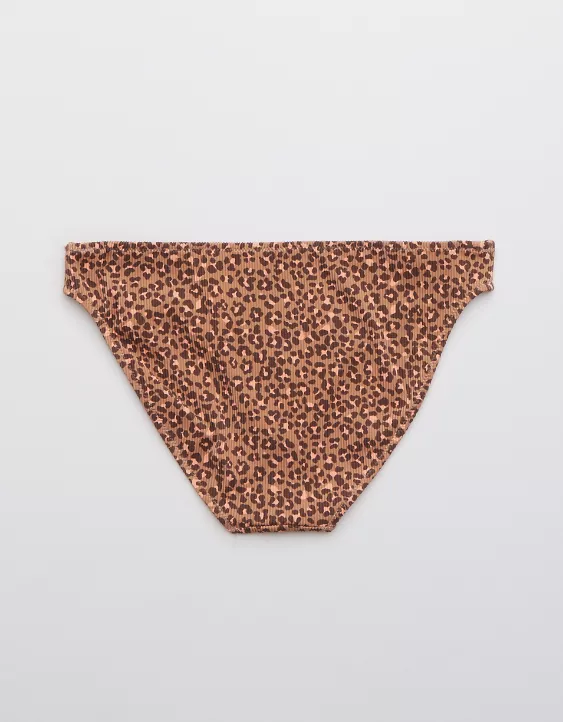 Aerie Ribbed Leopard Bikini Bottom