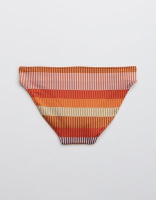 Aerie Bottom de bikini rayado de jacquard