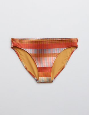 Aerie Bottom de bikini rayado de jacquard