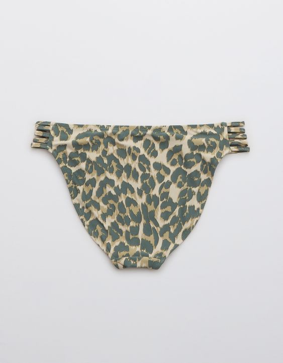 Aerie Leopard Strappy Bikini Bottom